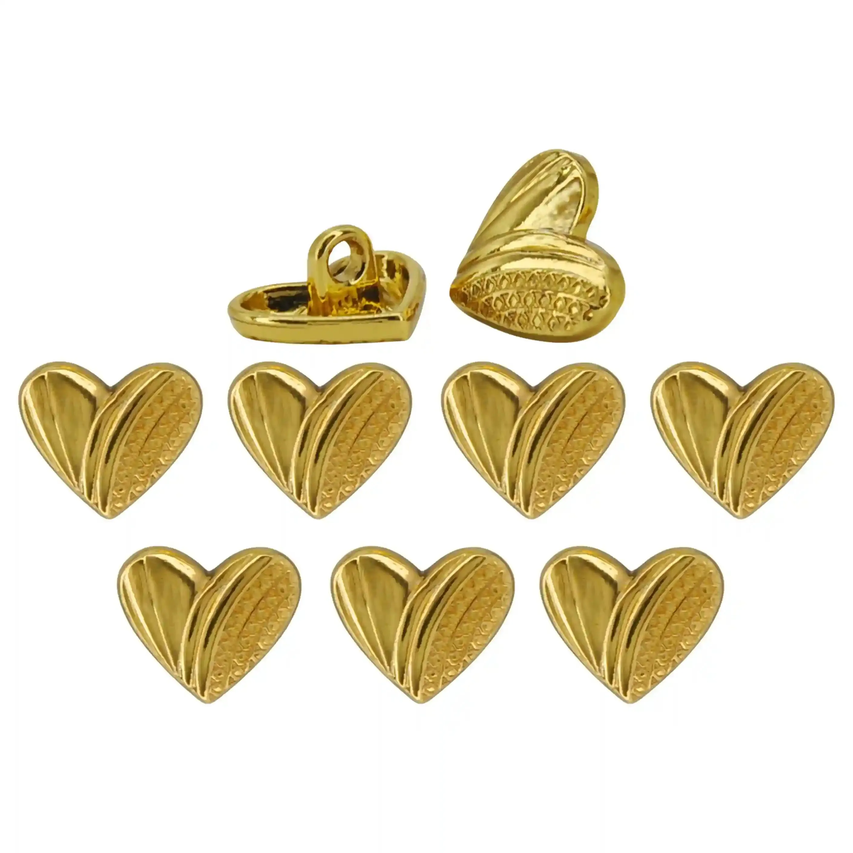 Heart Shape Metal Shirt Buttons