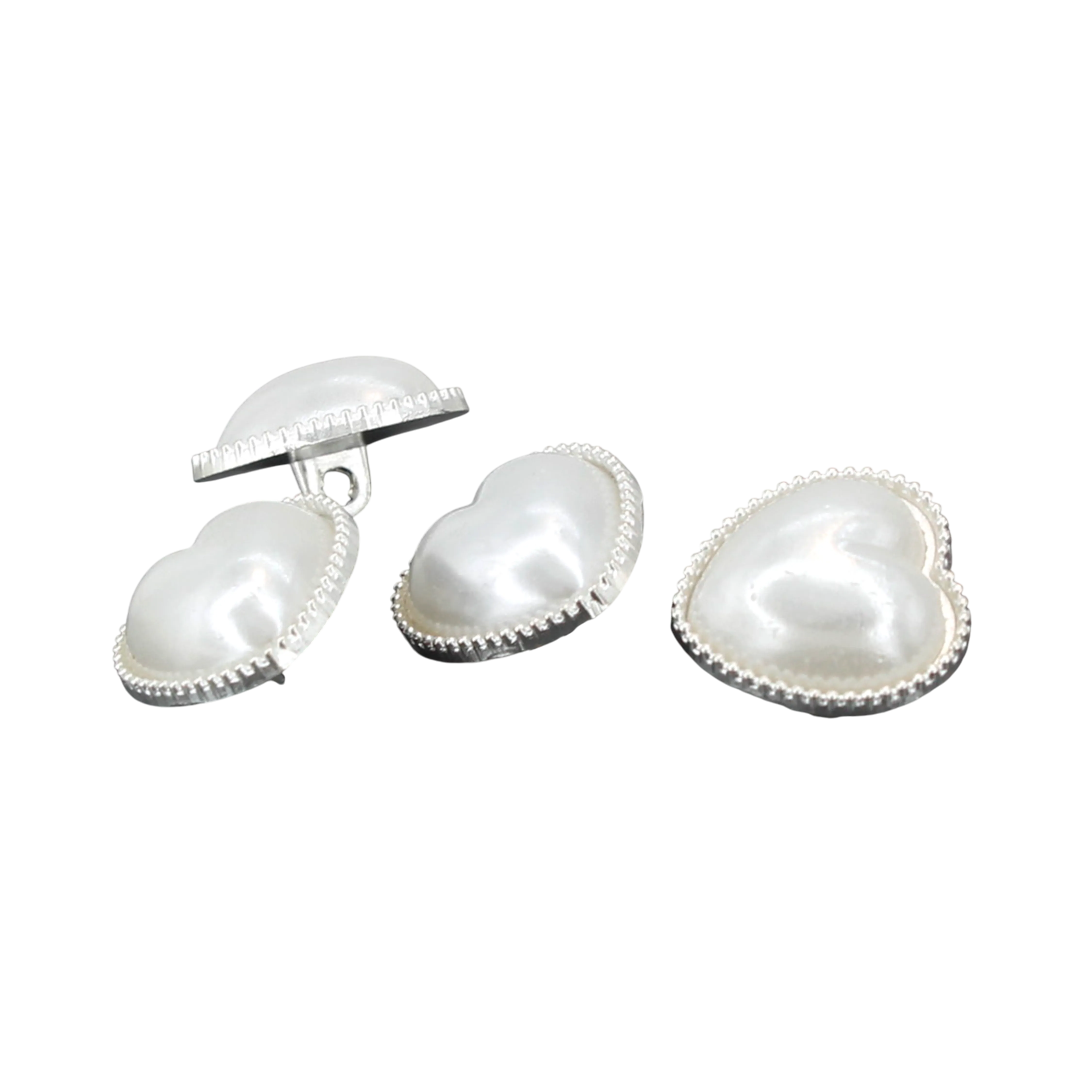 Heart Shape Small Rhinestone  finish Metal Buttons