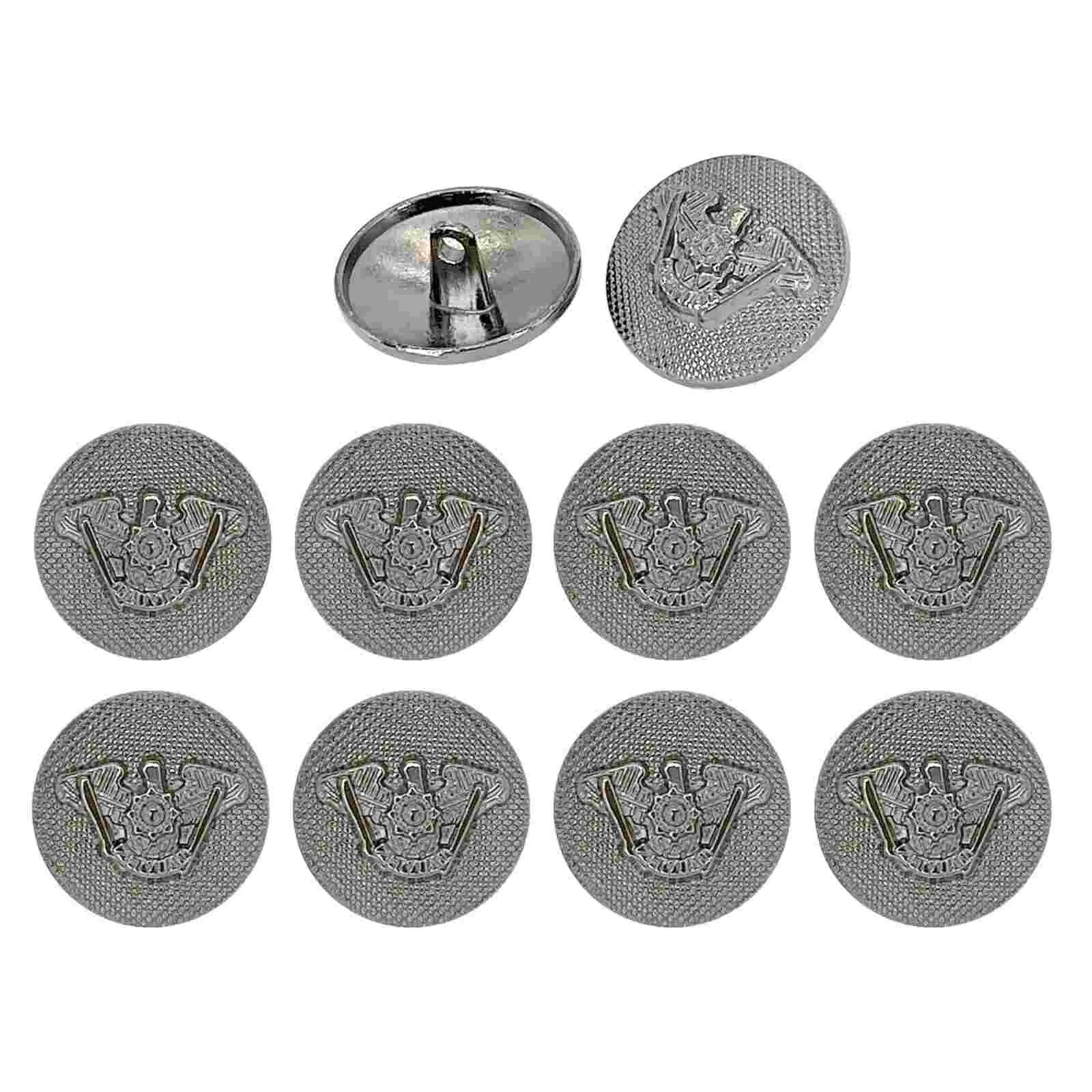 Heraldic Silver Metal Buttons