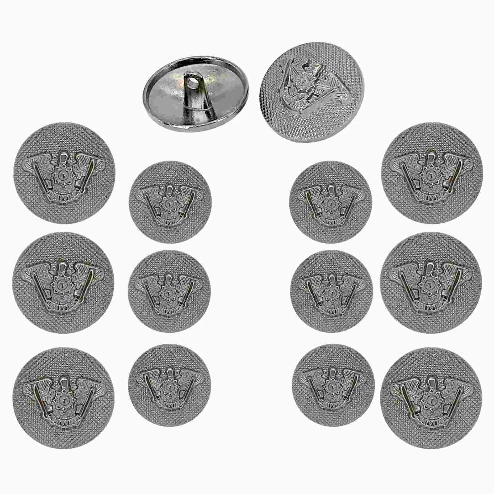 Heraldic Silver Metal Buttons