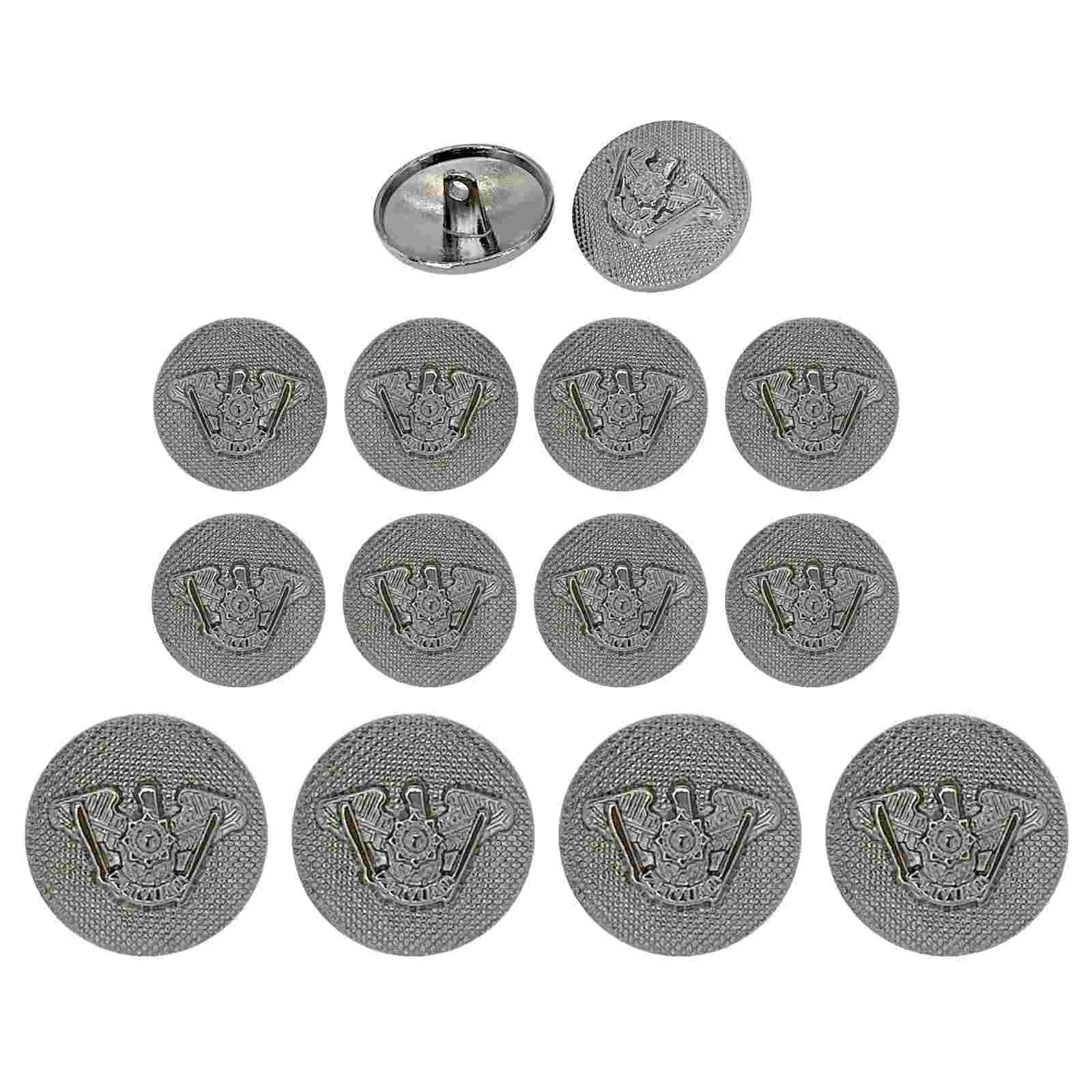 Heraldic Silver Metal Buttons