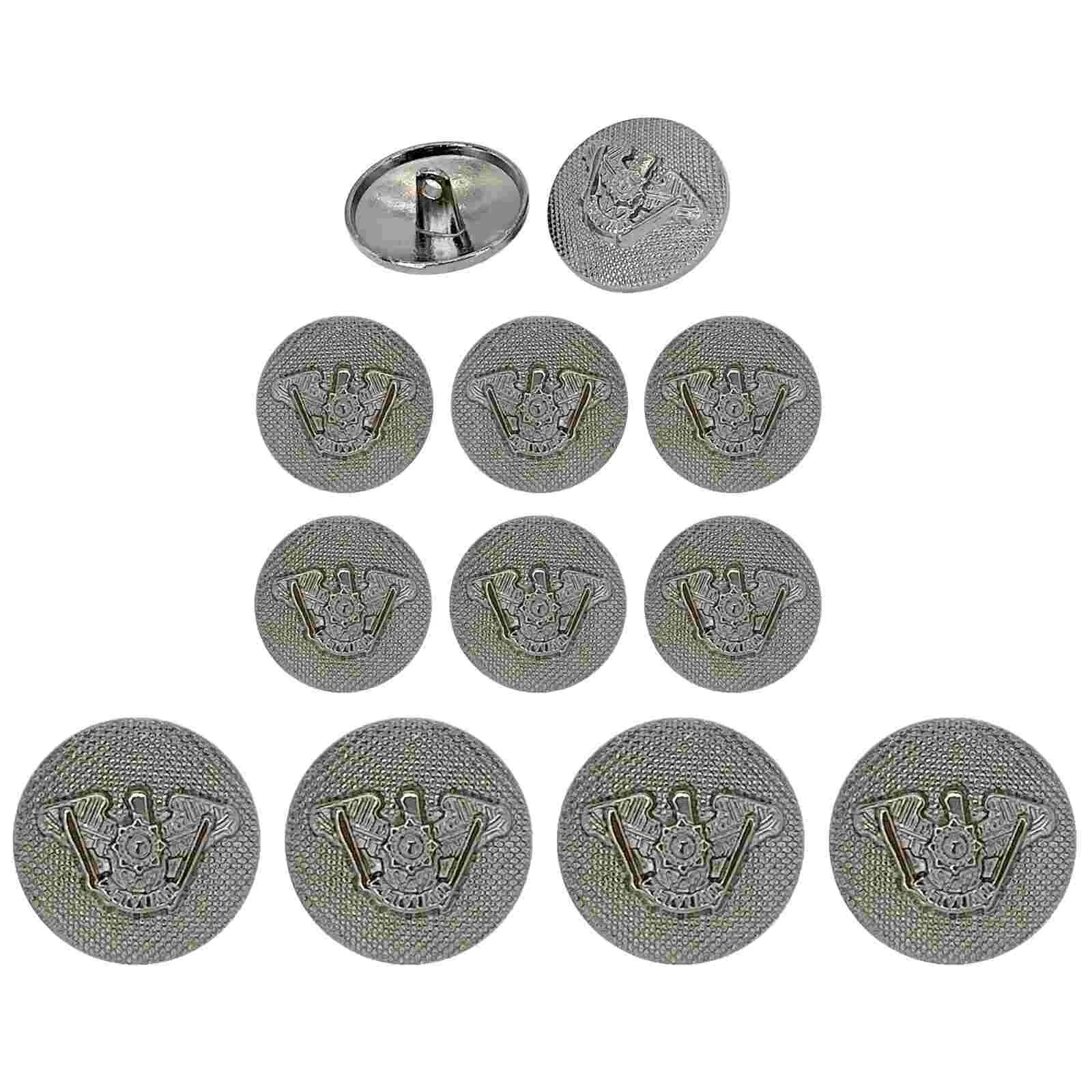 Heraldic Silver Metal Buttons