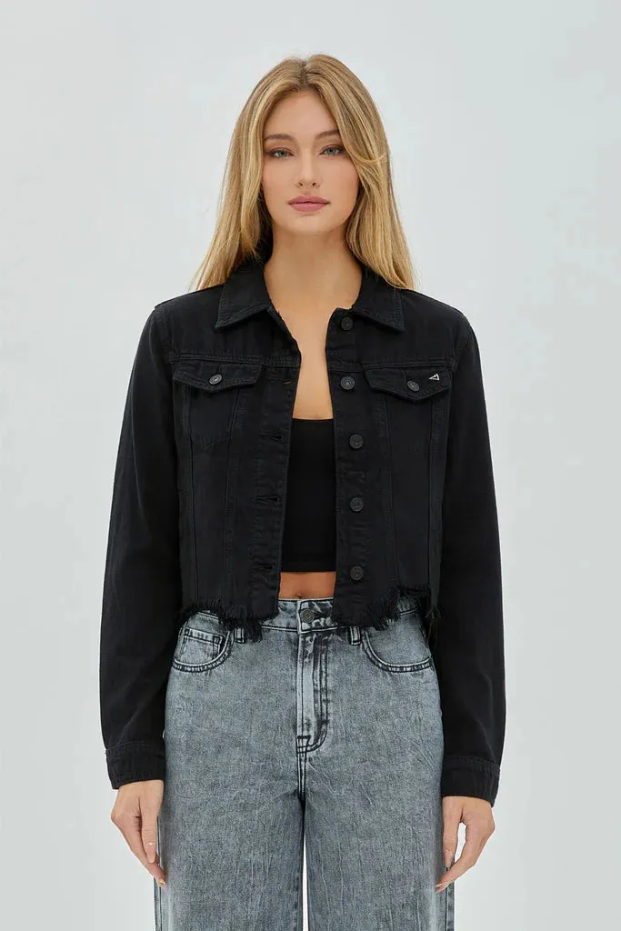 Hidden Regular Fitted Jacket With Uneven Hem