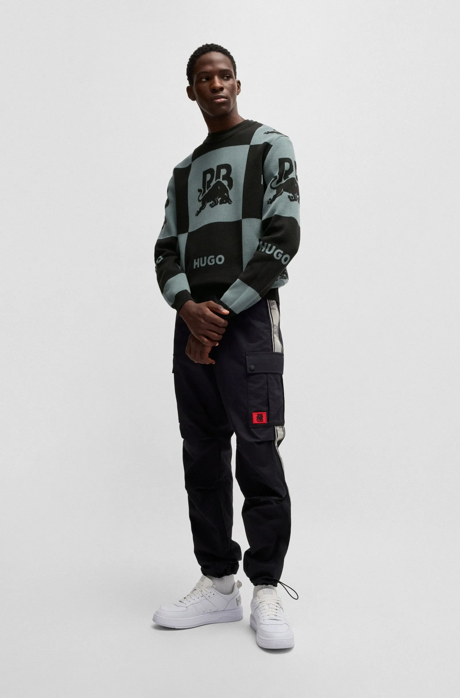 HUGO Sweaters Relaxed Fit in Cotton - SORMEL_RB 10266892 01-50530448