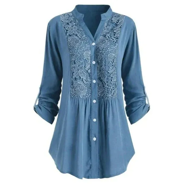 Isabeau | Long Blouse with Puff Sleeves for Women
