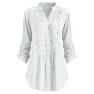 Isabeau | Long Blouse with Puff Sleeves for Women