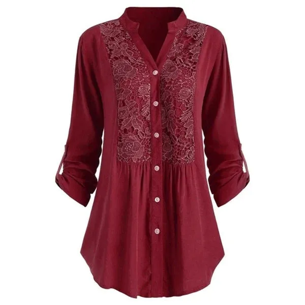 Isabeau | Long Blouse with Puff Sleeves for Women