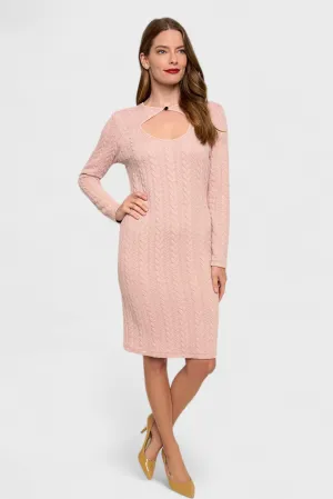 Isabel Pink Braid Cable Dress