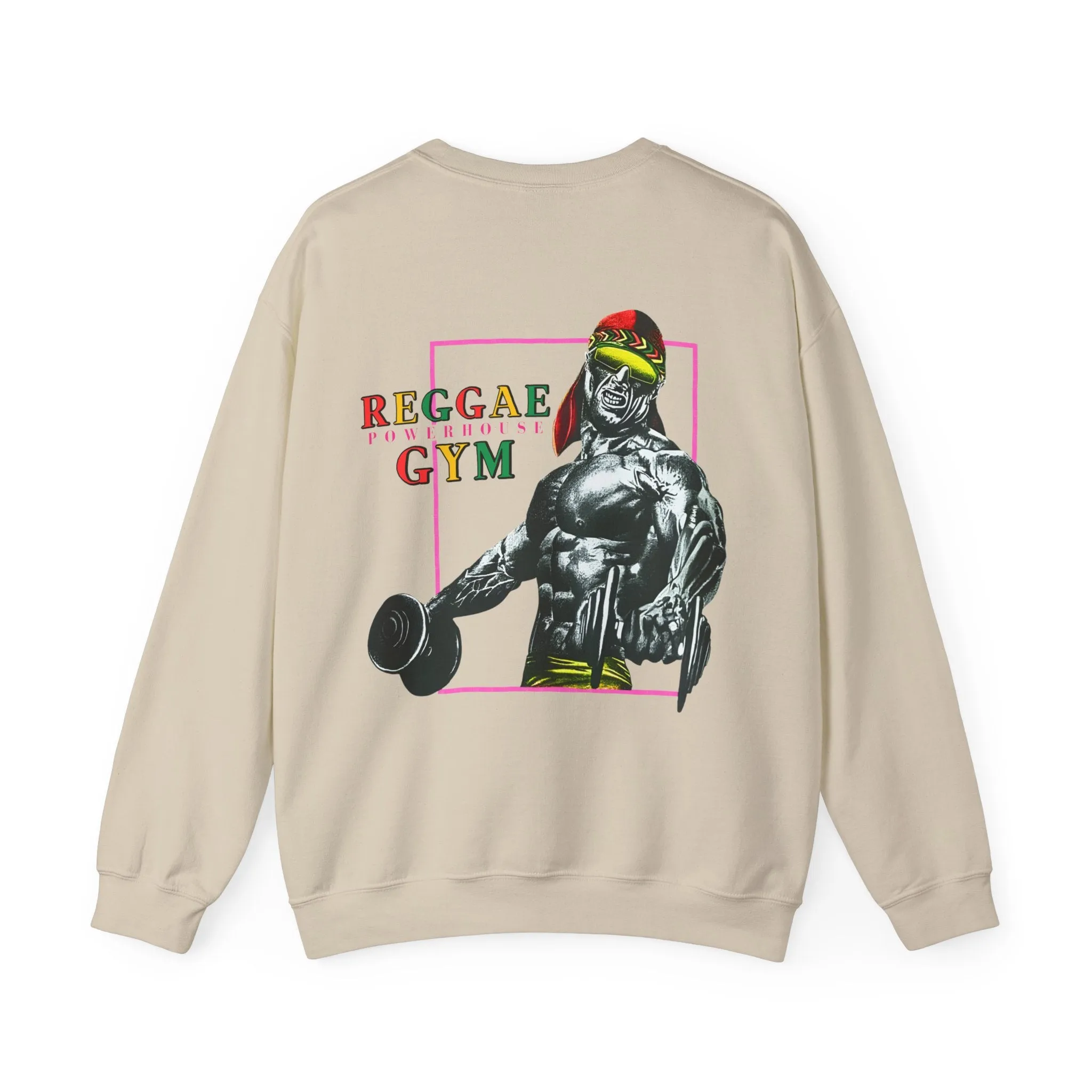 Jawaiian Strength Reggae Powerhouse Gym Vintage Design 90s New Print Unisex Heavy Blend™ Crewneck Sweatshirt