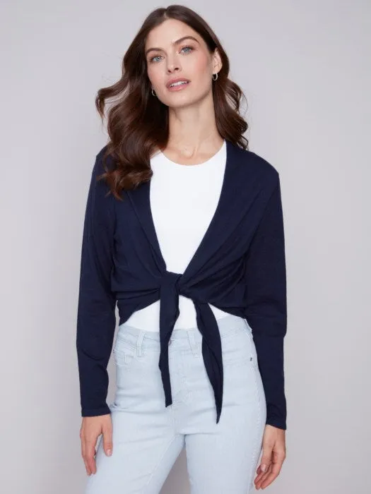 Jersey Tie-Front Shawl