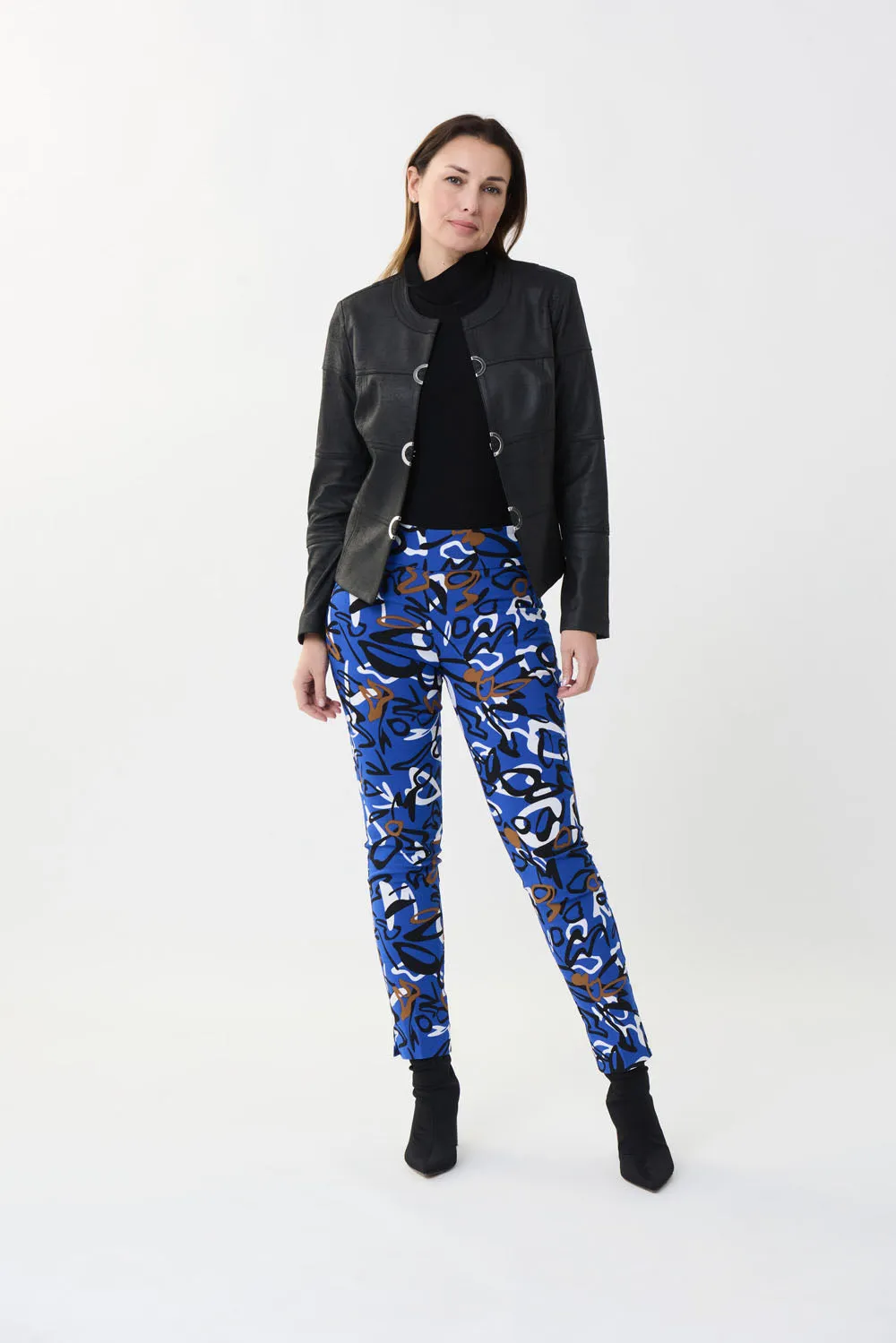 Joseph Ribkoff Black  Metallic Suede Jacket Style 222900