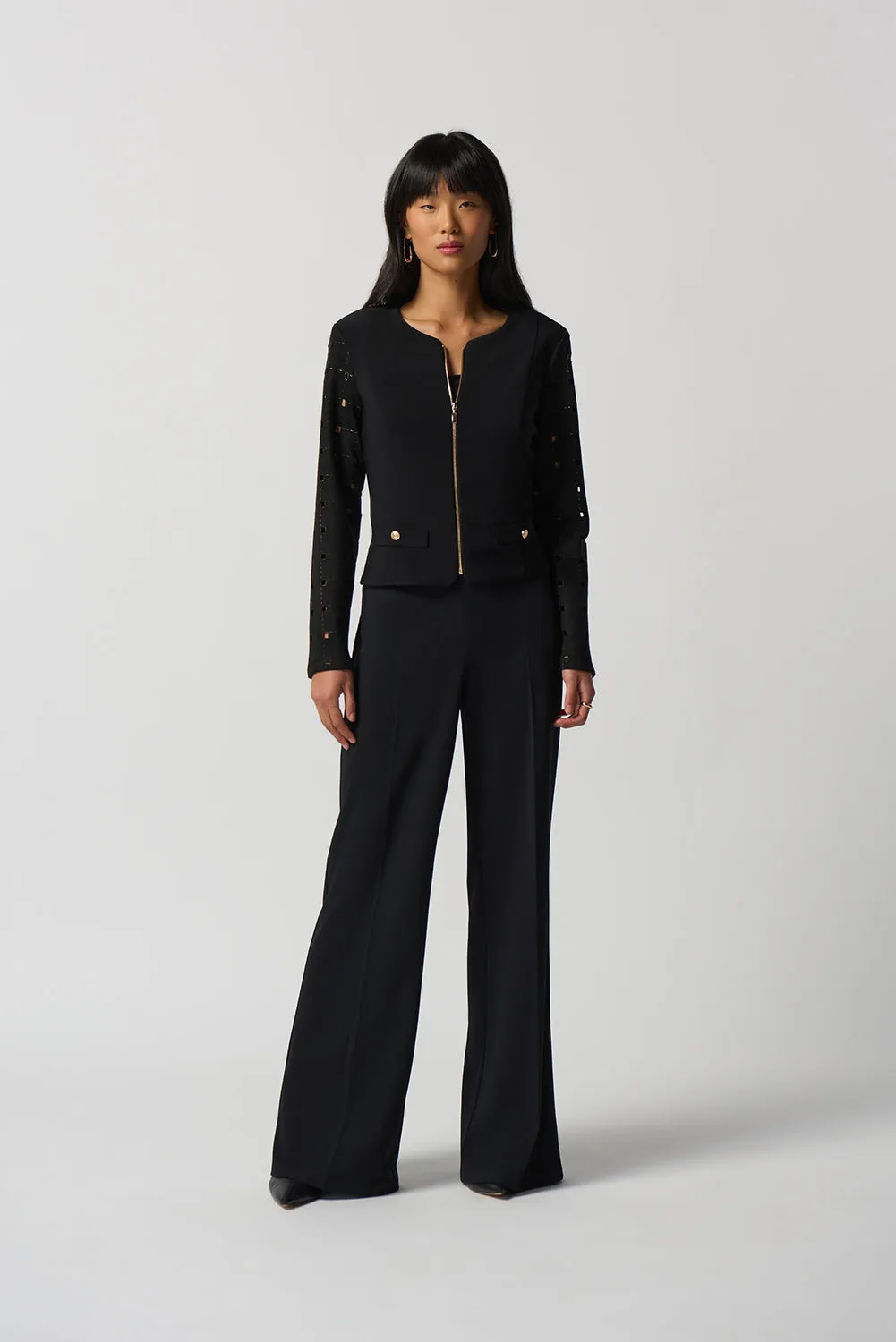 Joseph Ribkoff Leatherette and Suede Jacket Jr233291