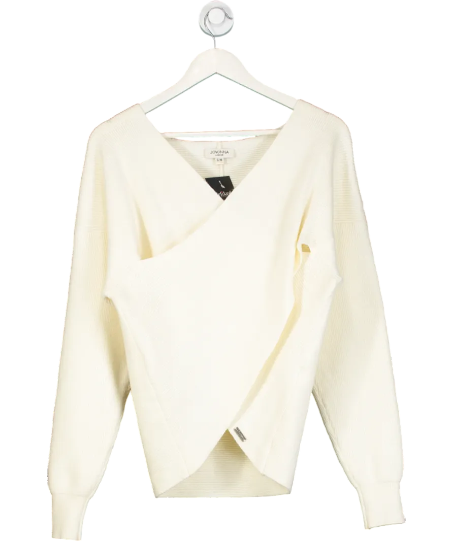 Jovonna London Cream Anita Crossover Jumper UK S/M