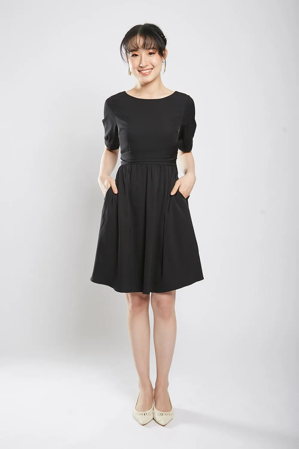Kaleni Midi Dress in Black