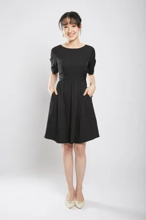 Kaleni Midi Dress in Black