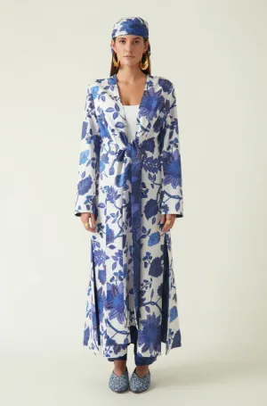 Kelang white navy reversible printed jacket