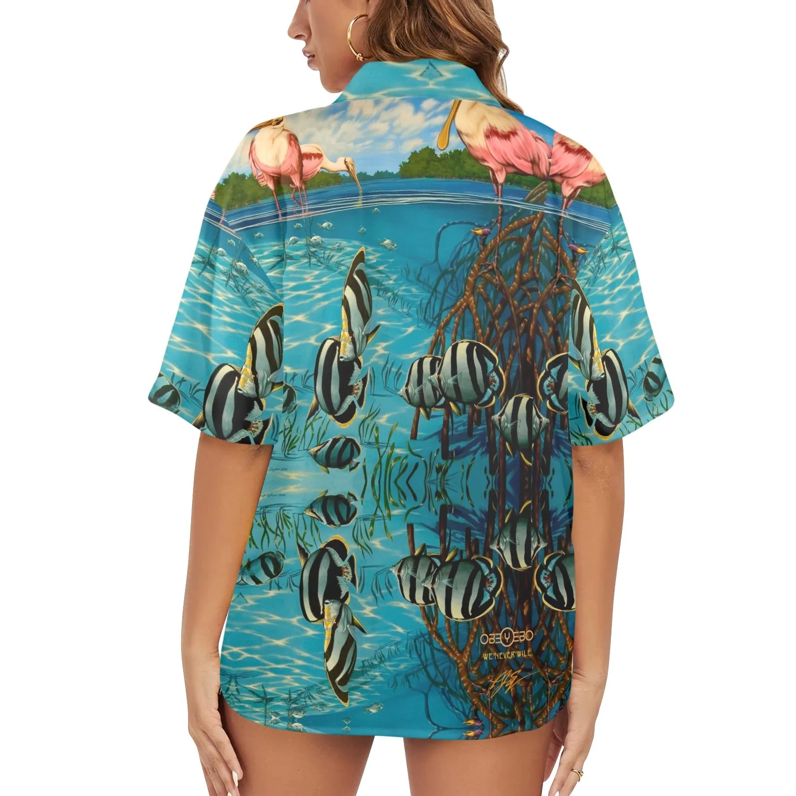 Key Largo Butterflies Women's Hawaiian Shirt