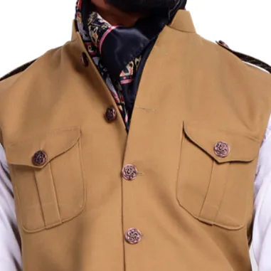 Khakhi Brown Colour Semi Hunting Jacket T.R