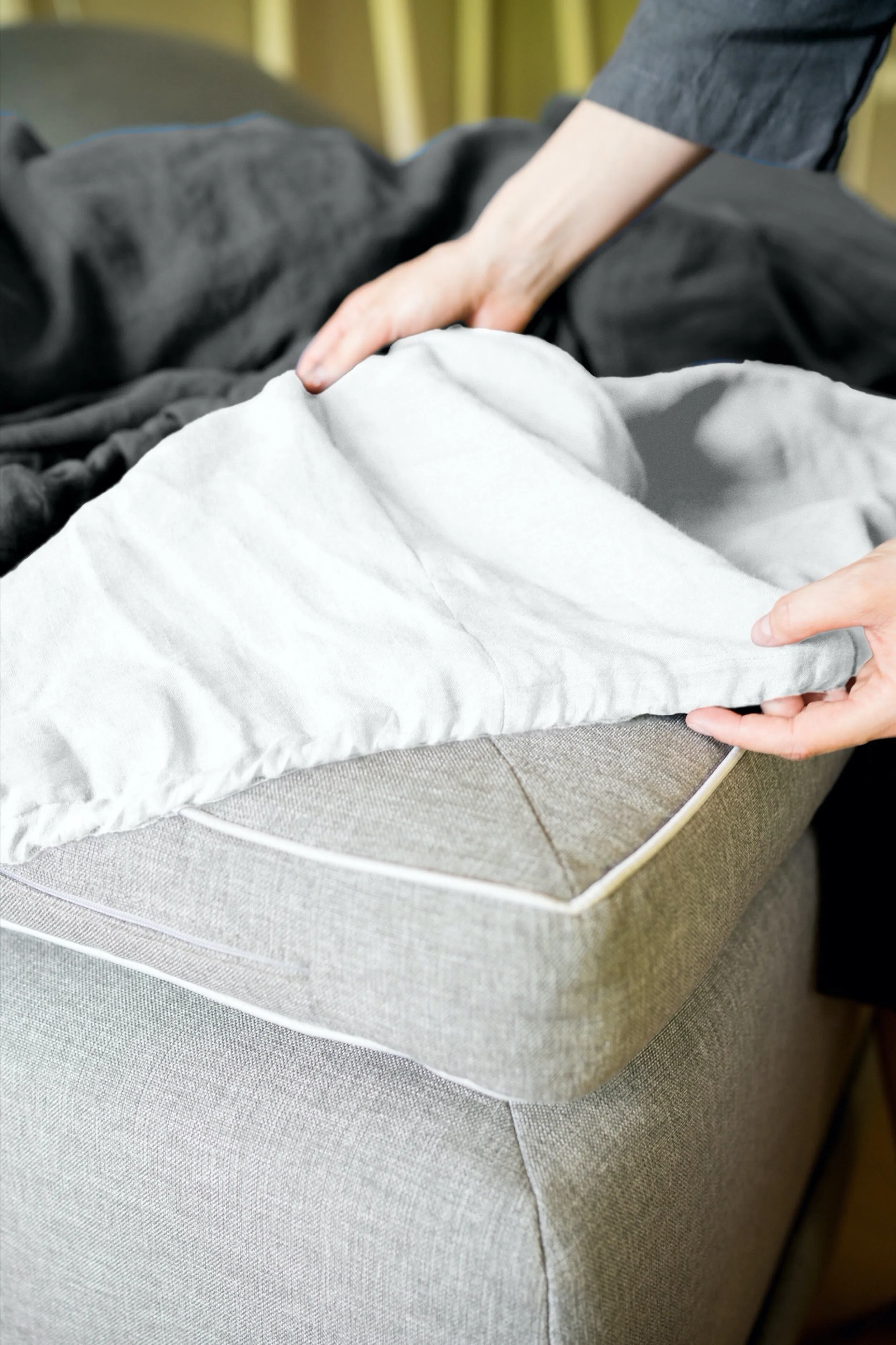 Kids fitted sheet - white