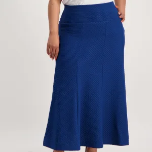 Ladies A-Line Pintuck Skirt - Navy