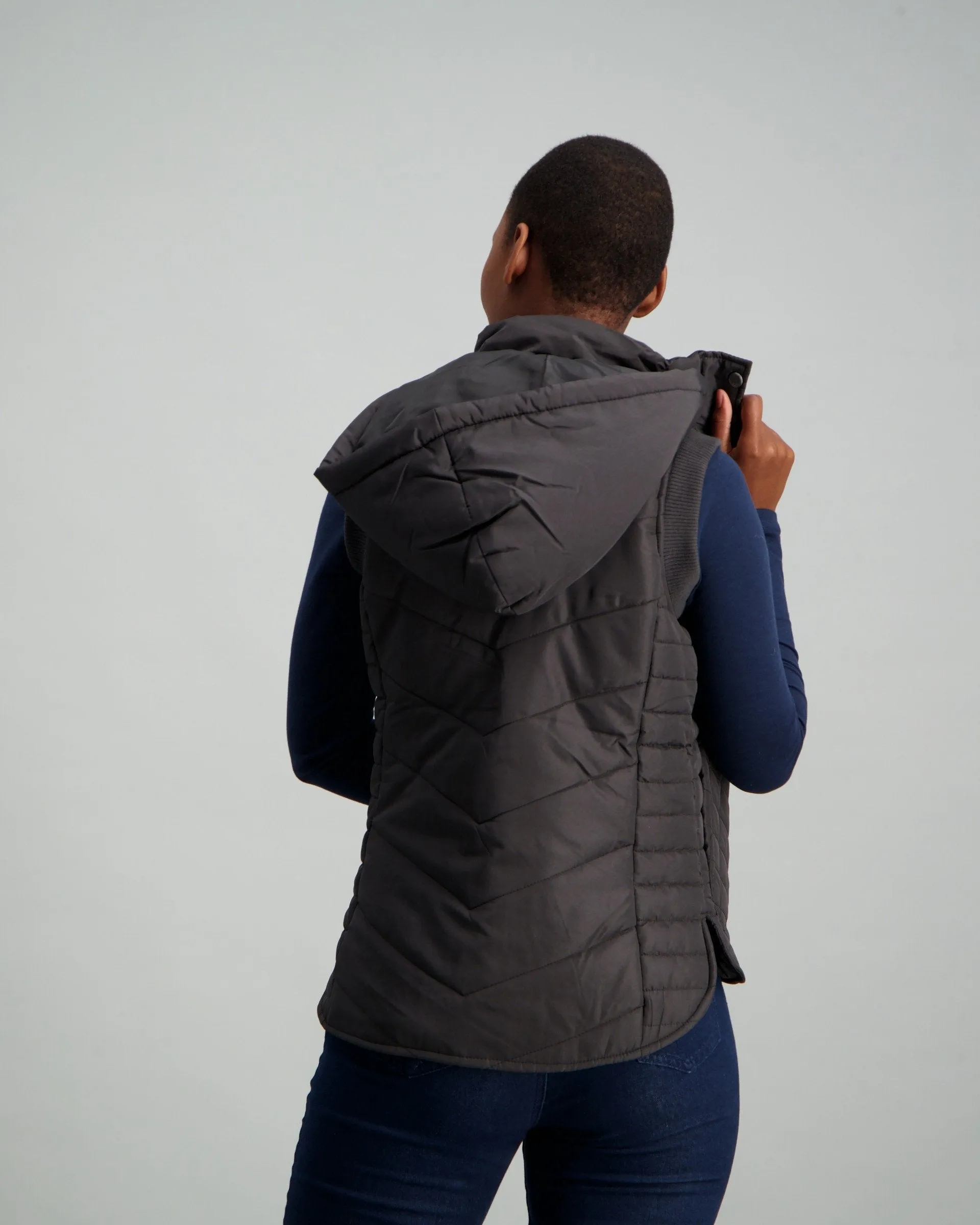 Ladies Basic Gilet - Black