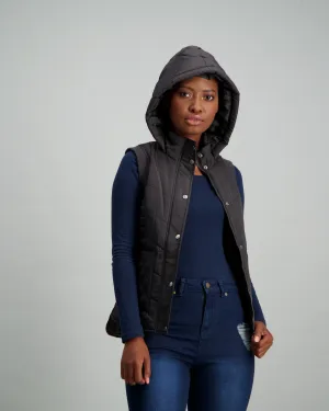 Ladies Basic Gilet - Black