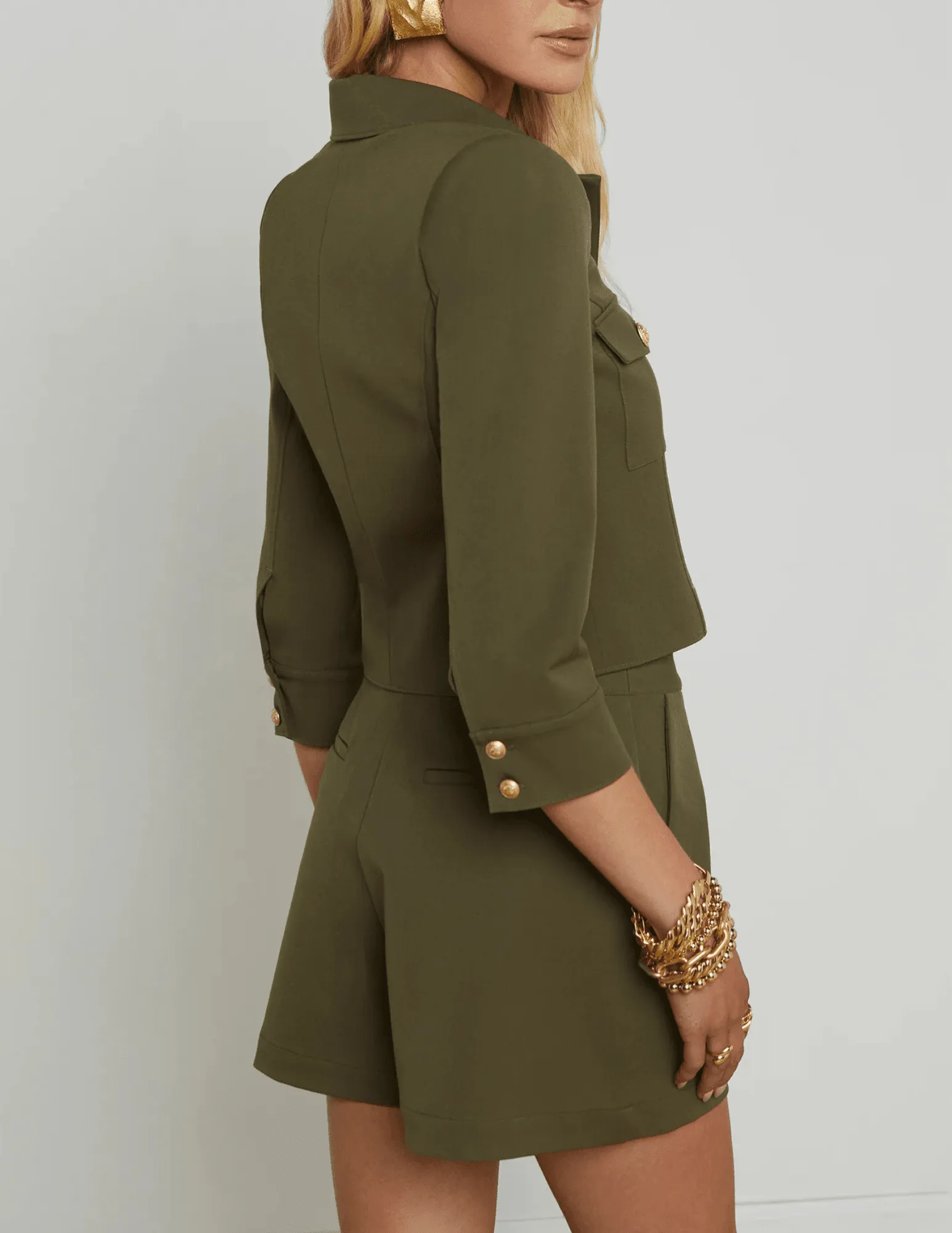 L'Agence Kumi Cropped Fitted Jacket