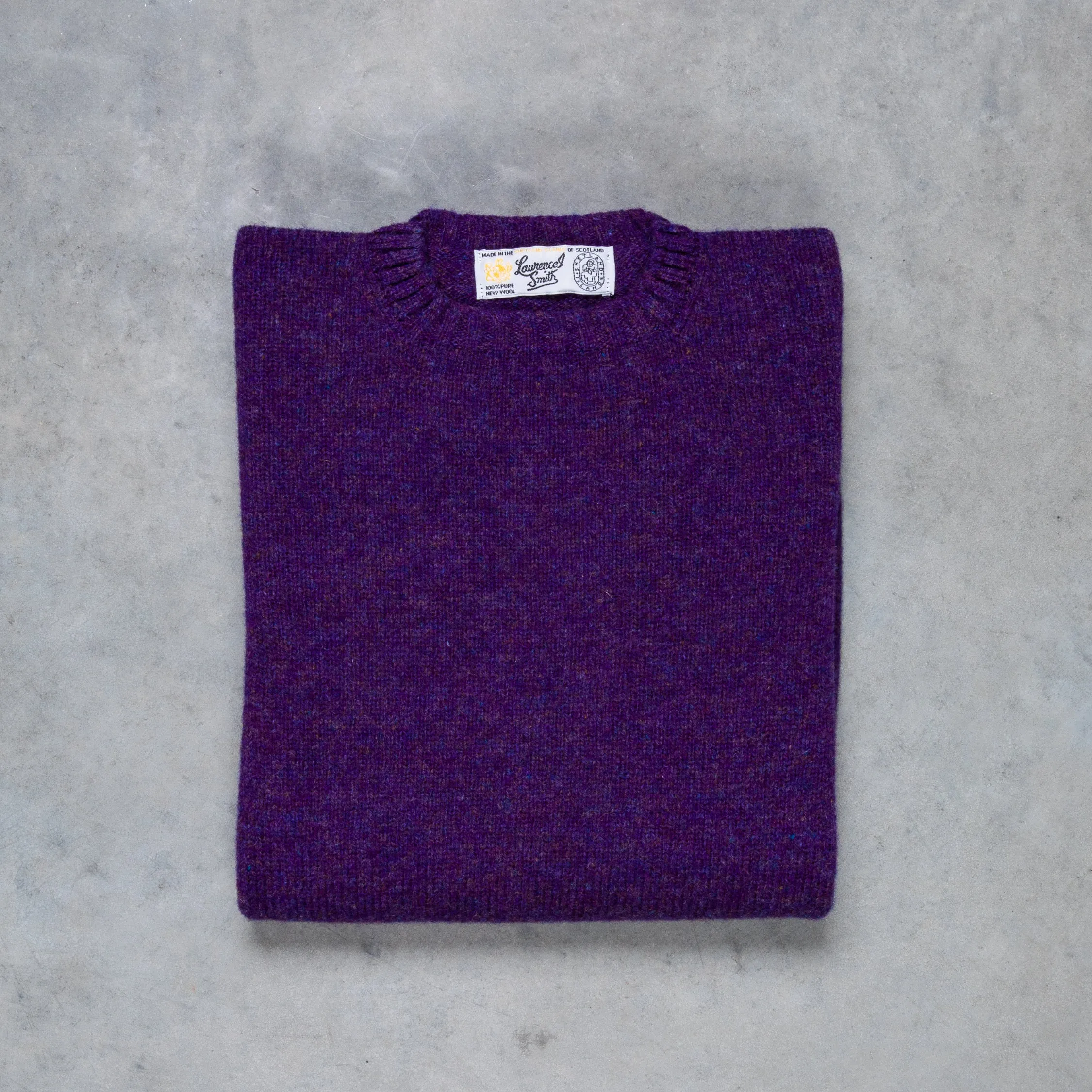 Laurence J. Smith Super Soft Seamless Crew Neck Pullover Royal Violet