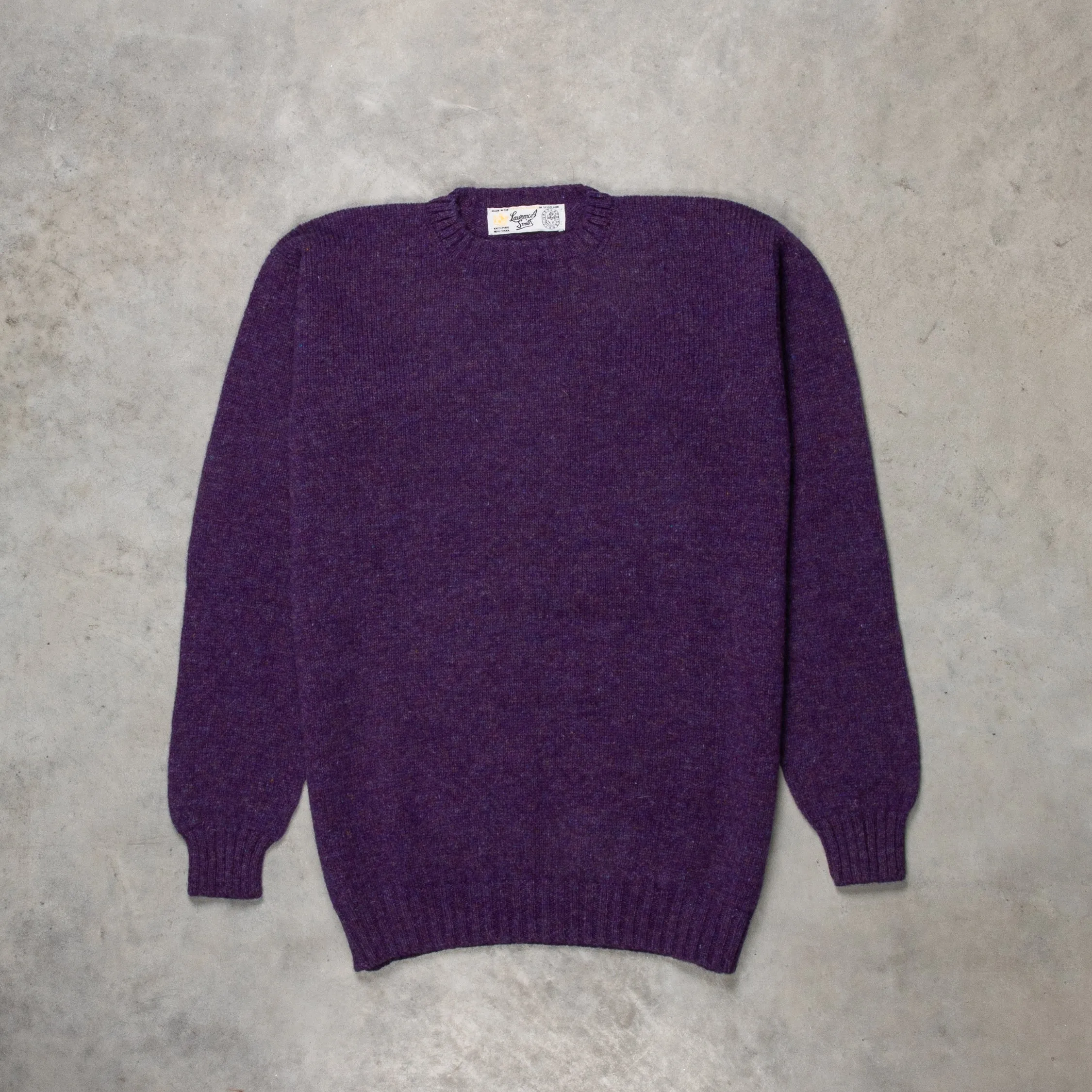 Laurence J. Smith Super Soft Seamless Crew Neck Pullover Royal Violet