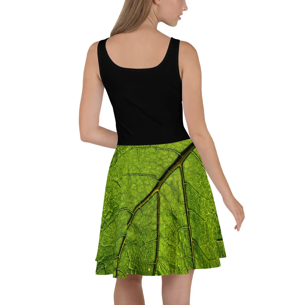 Leafy Skater Dress