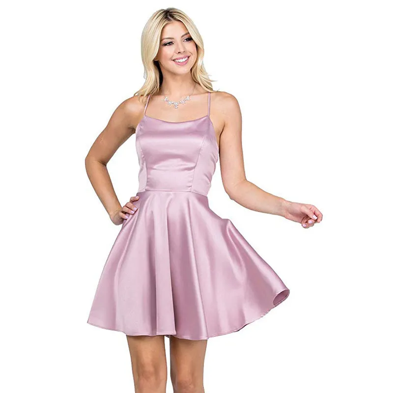 Leandra Satin Stylish Skater Dress