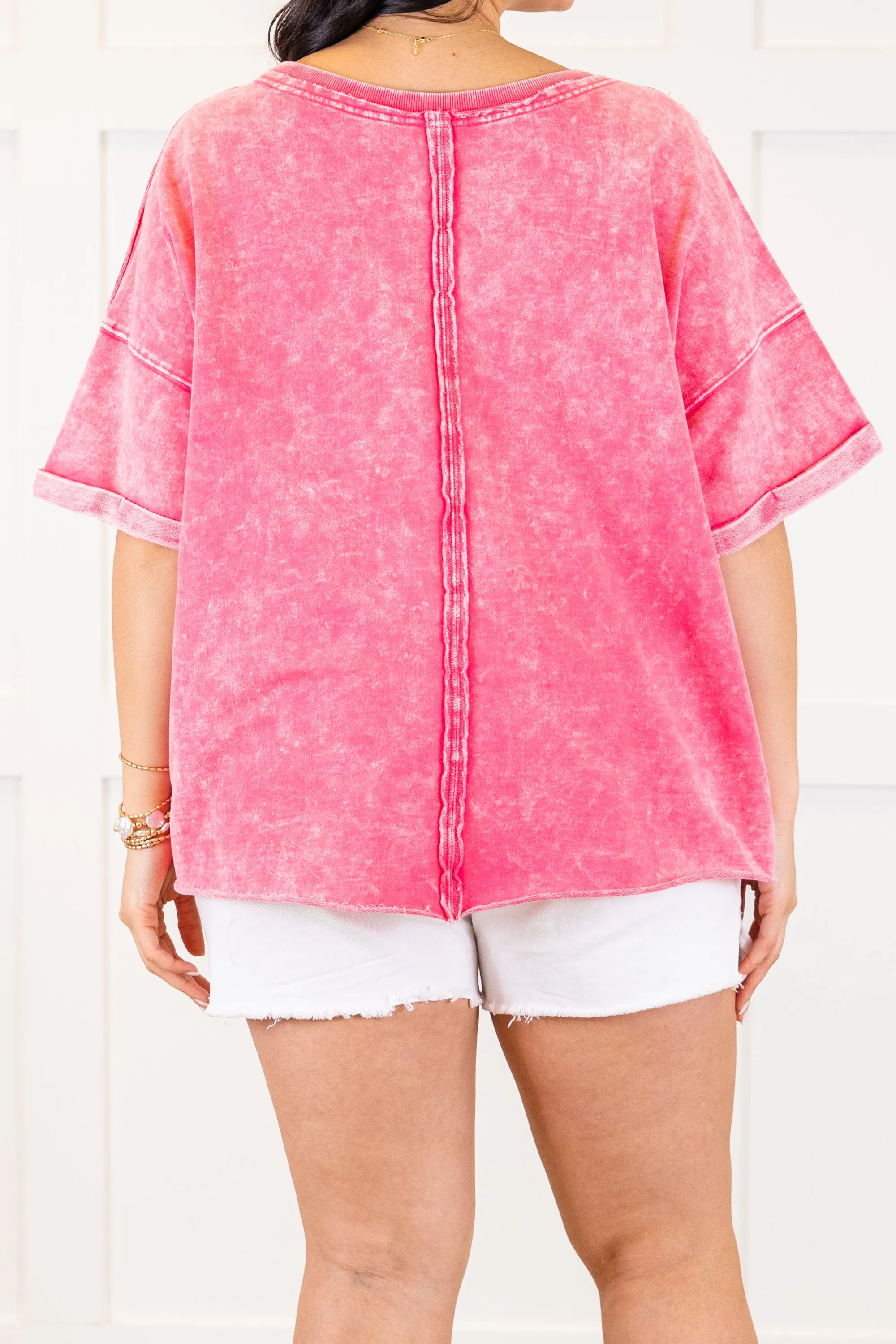 Let's Have Fun Top, Fuchsia