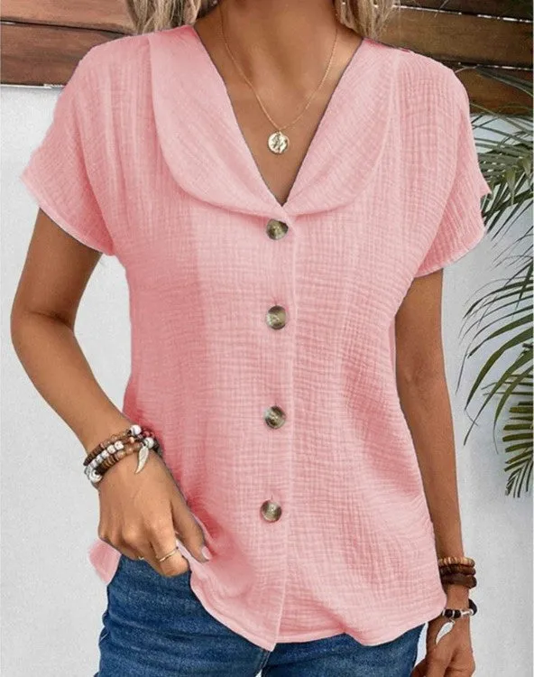 Lexy - Elegant Buttoned Top