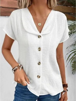 Lexy - Elegant Buttoned Top