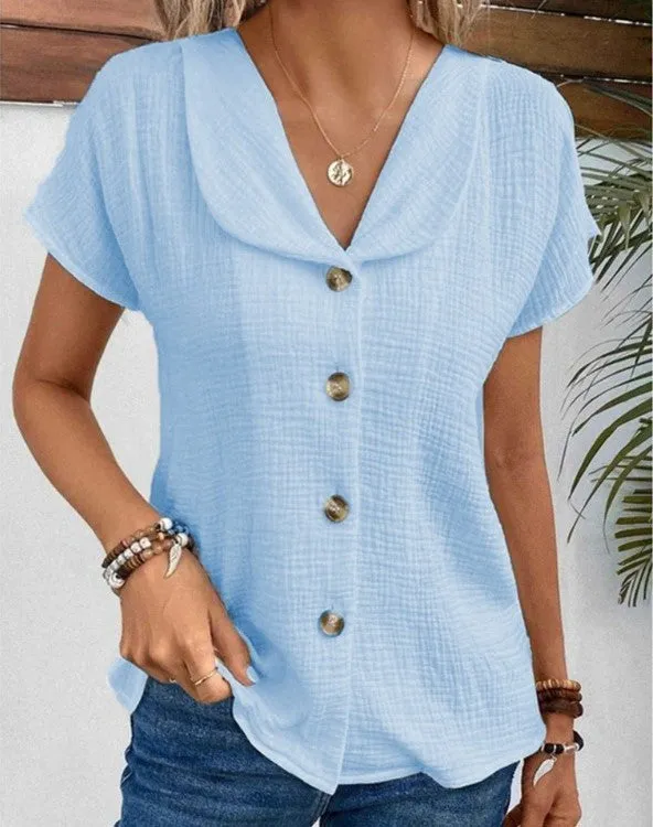 Lexy - Elegant Buttoned Top