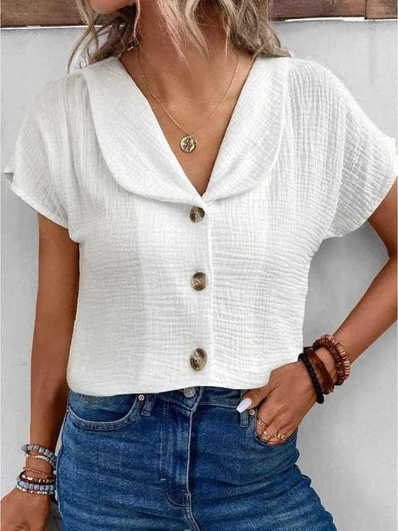Lexy - Elegant Buttoned Top