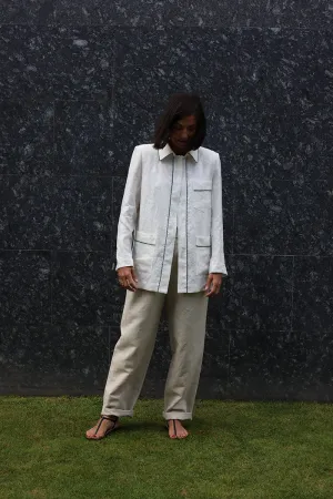 Light linen jacket with details