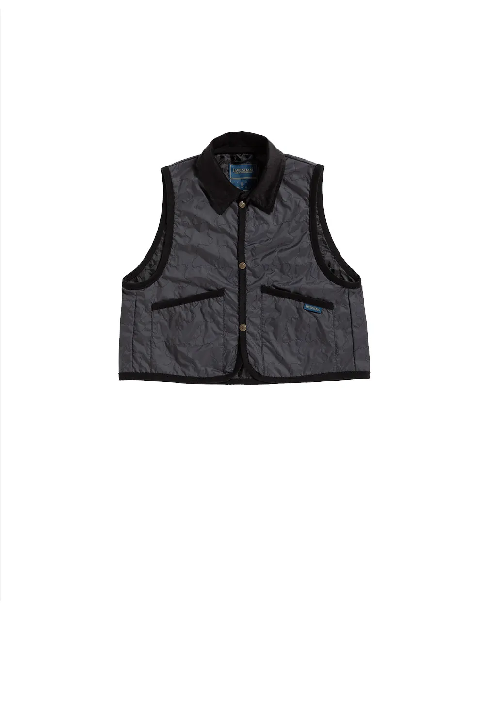 Lightweight Cropped Raydon Gilet Lamp Black