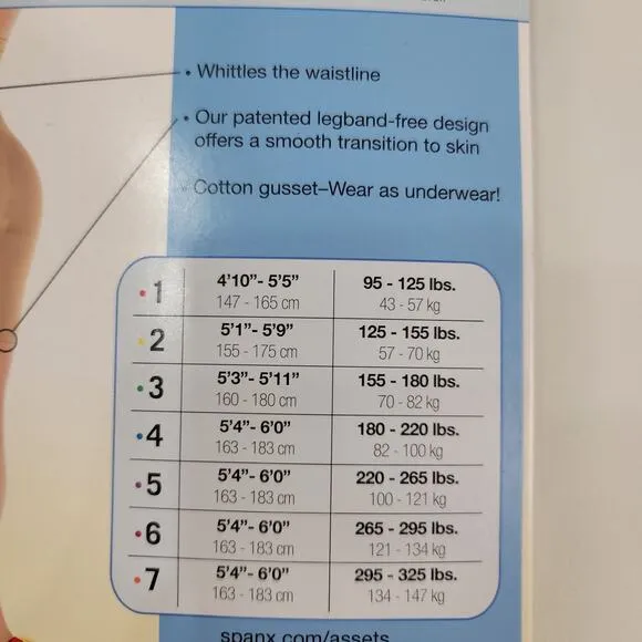 LOT OF 5 Spanx Assets Hi Waist Mid Thigh Shaper Size 4 Nude 5'4&quot;-6'0&quot;/180-220lbs