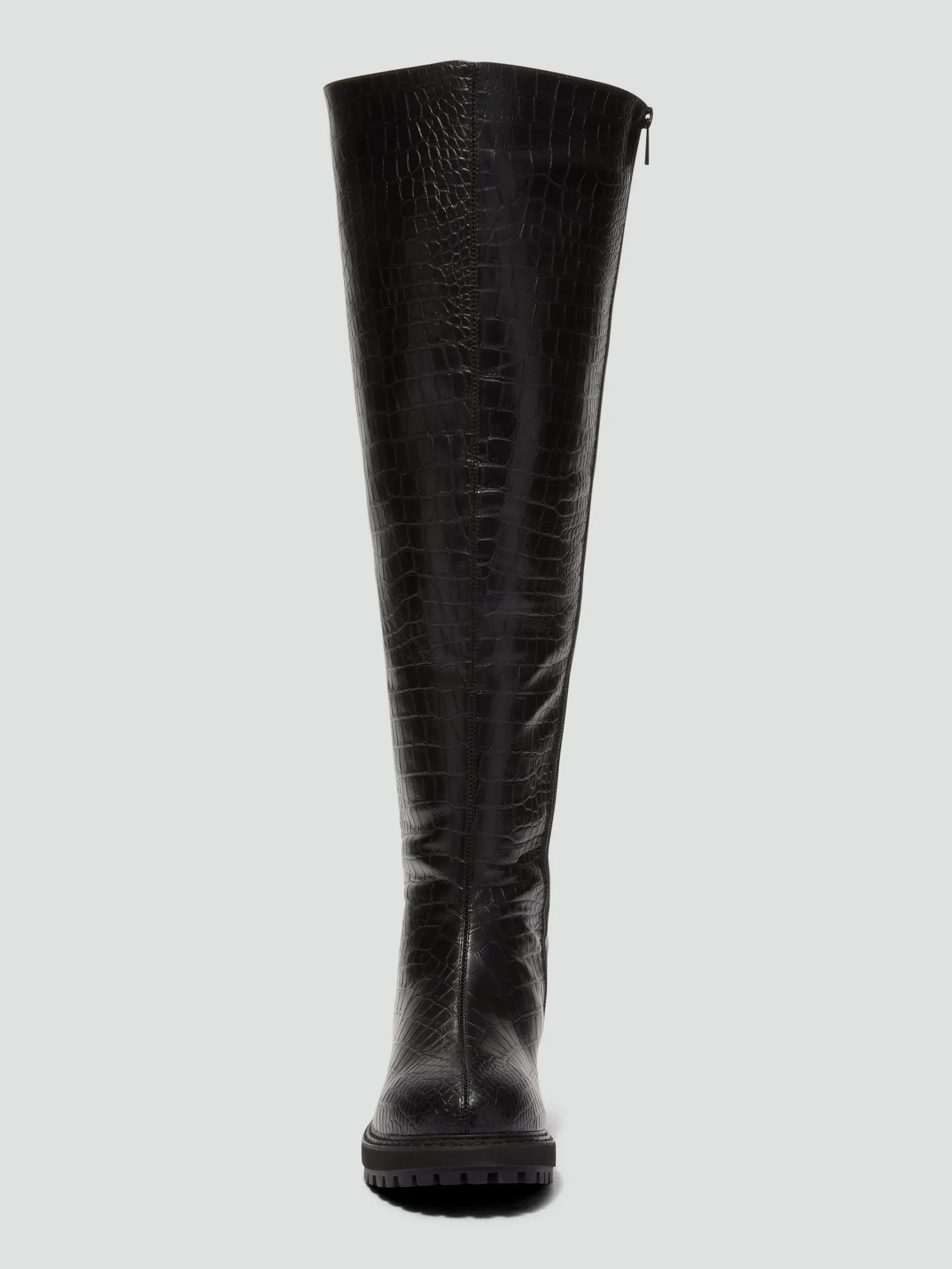 Malia Over-The-Knee Crocodile Texture Boots