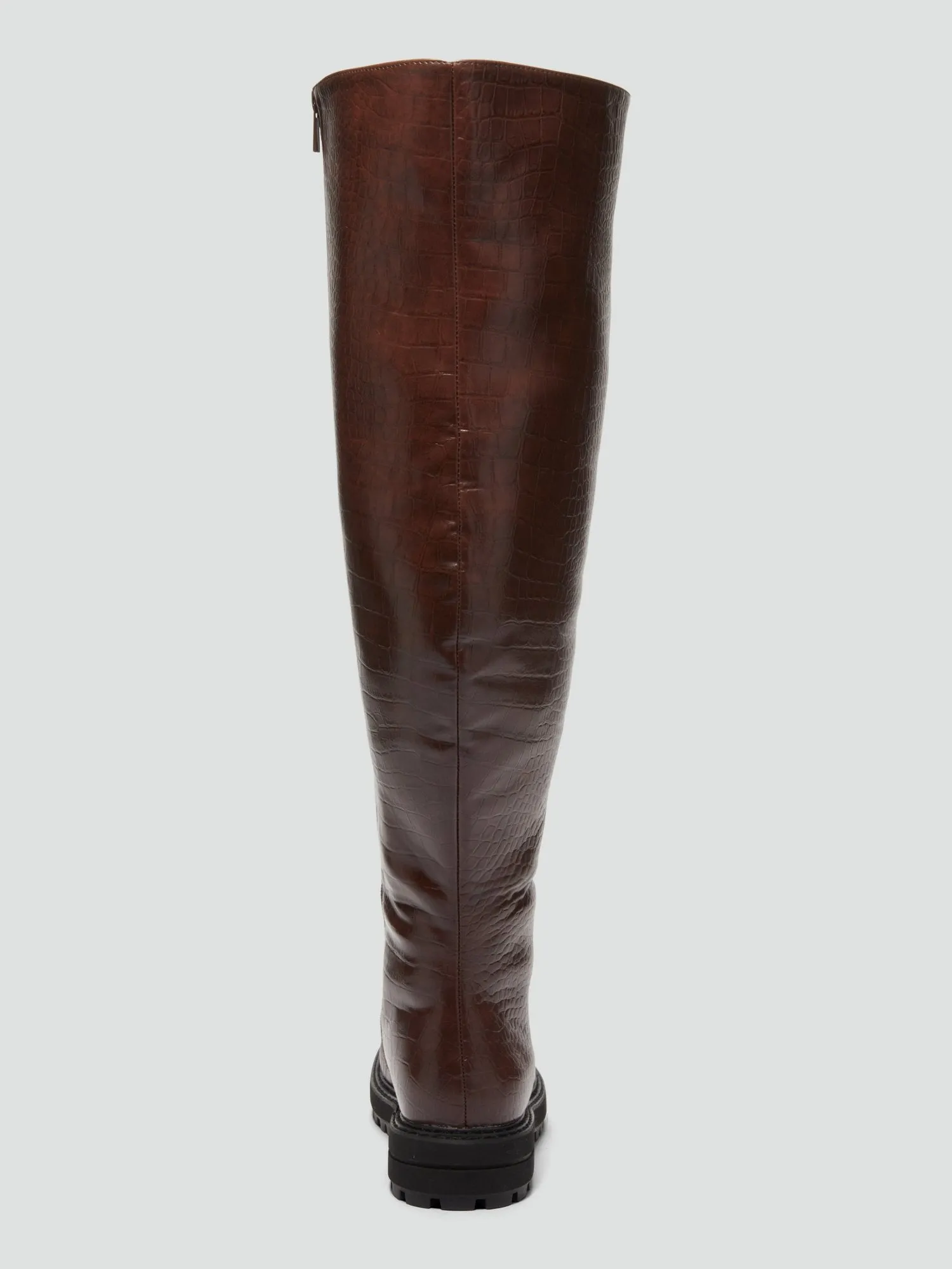 Malia Over-The-Knee Crocodile Texture Boots