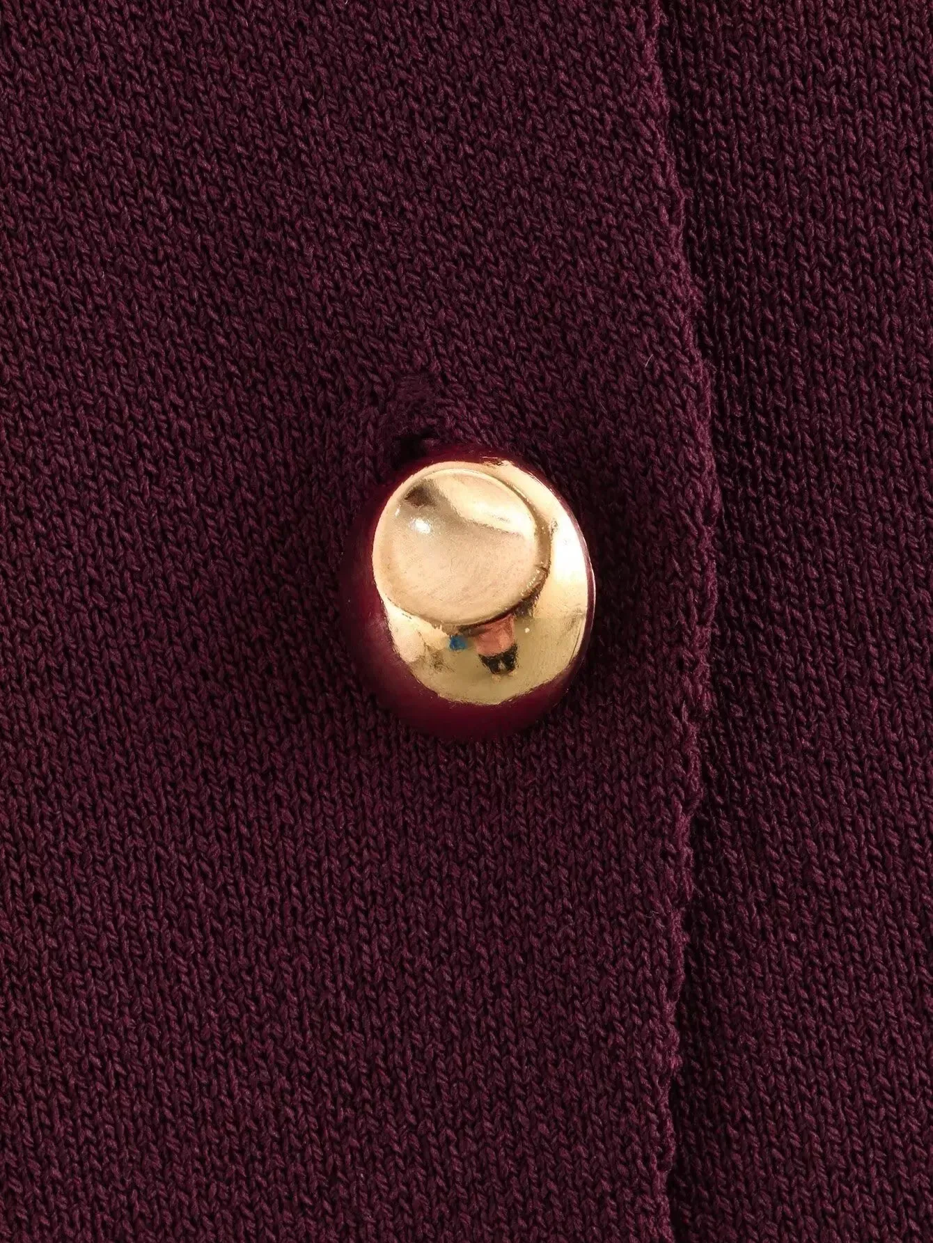 Maribell | Vintage Golden Button V-Neck Sweater