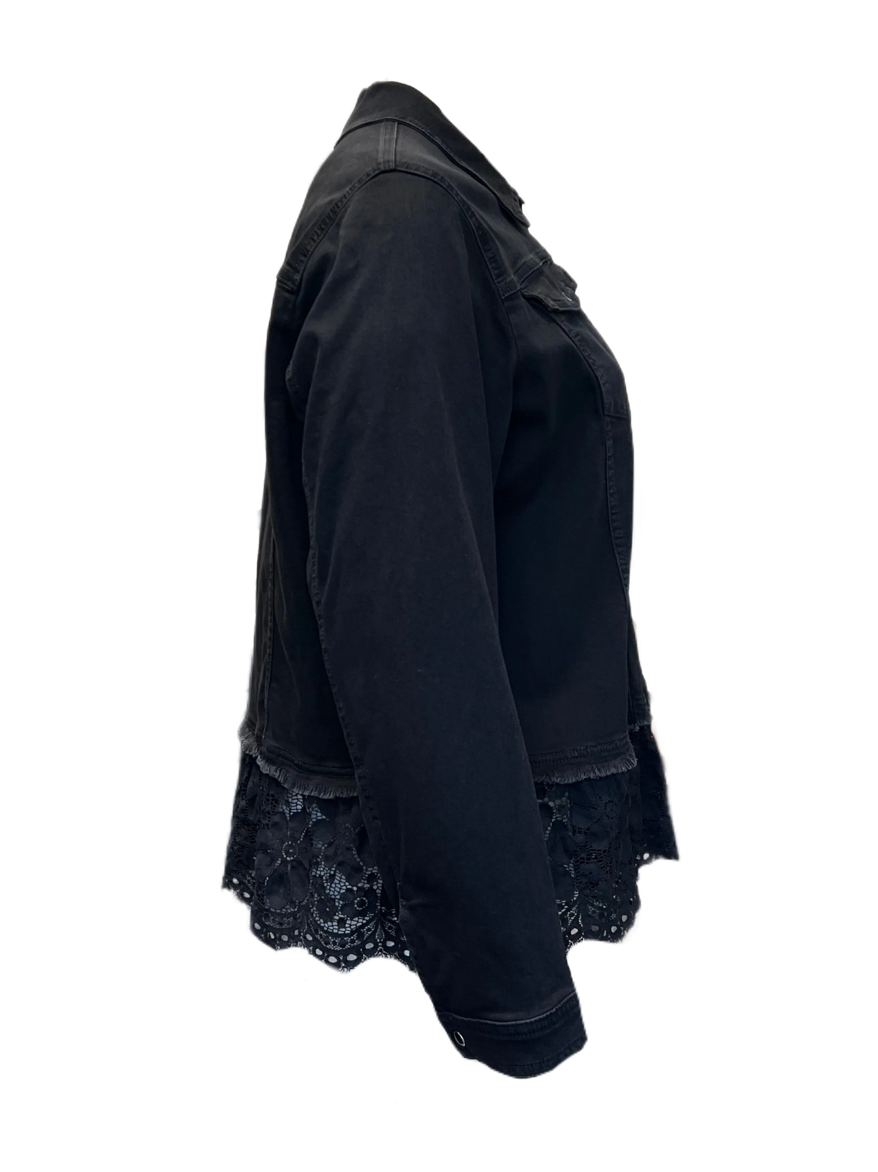Marina Rinaldi Women's Black Camino Button Closure Jacket NWT