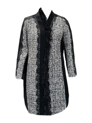 Marina Rinaldi Women's Black Tarsia Jacket NWT