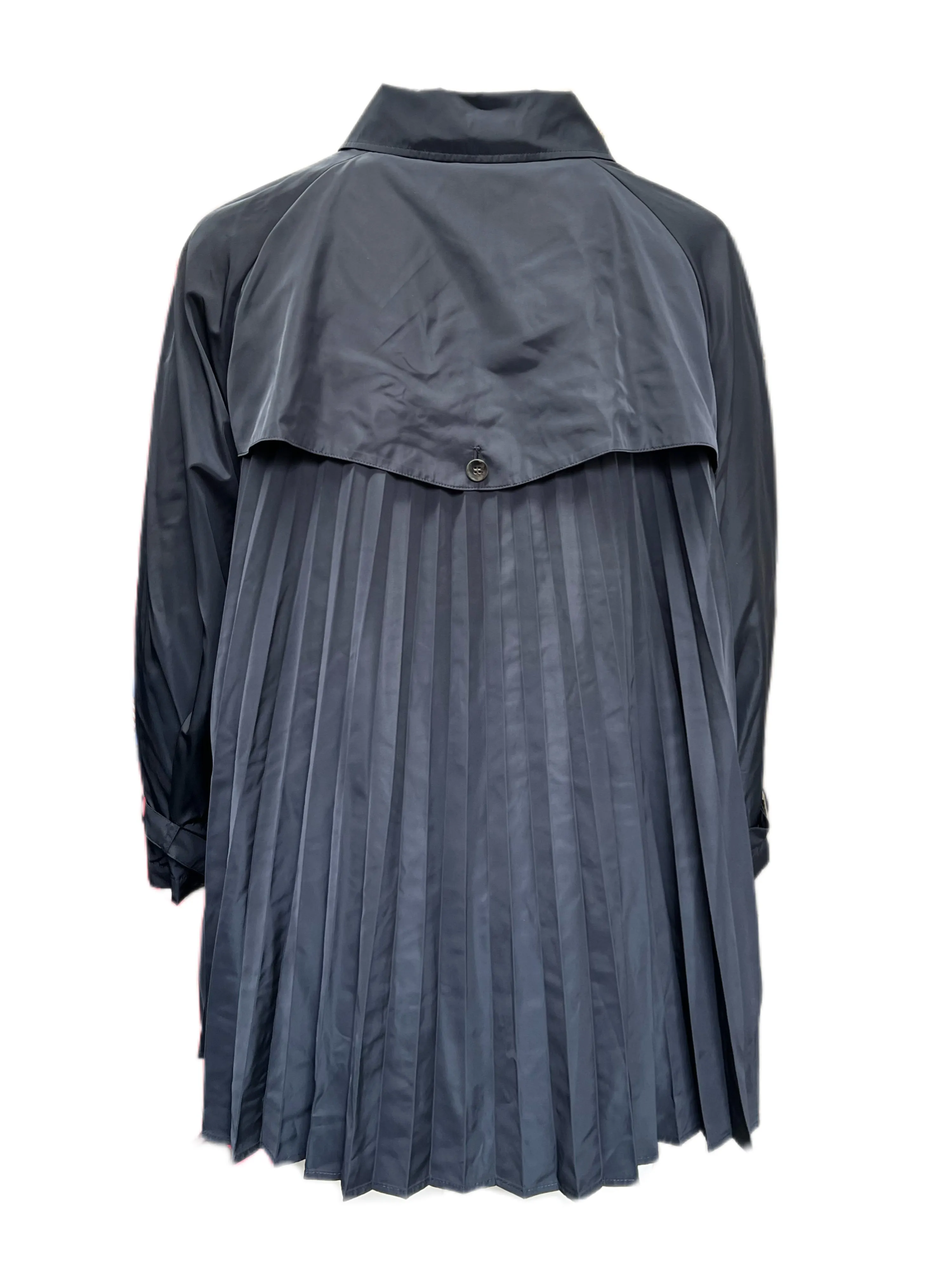Marina Rinaldi Women's Navy Tropea Button Closure Rain Coat NWT