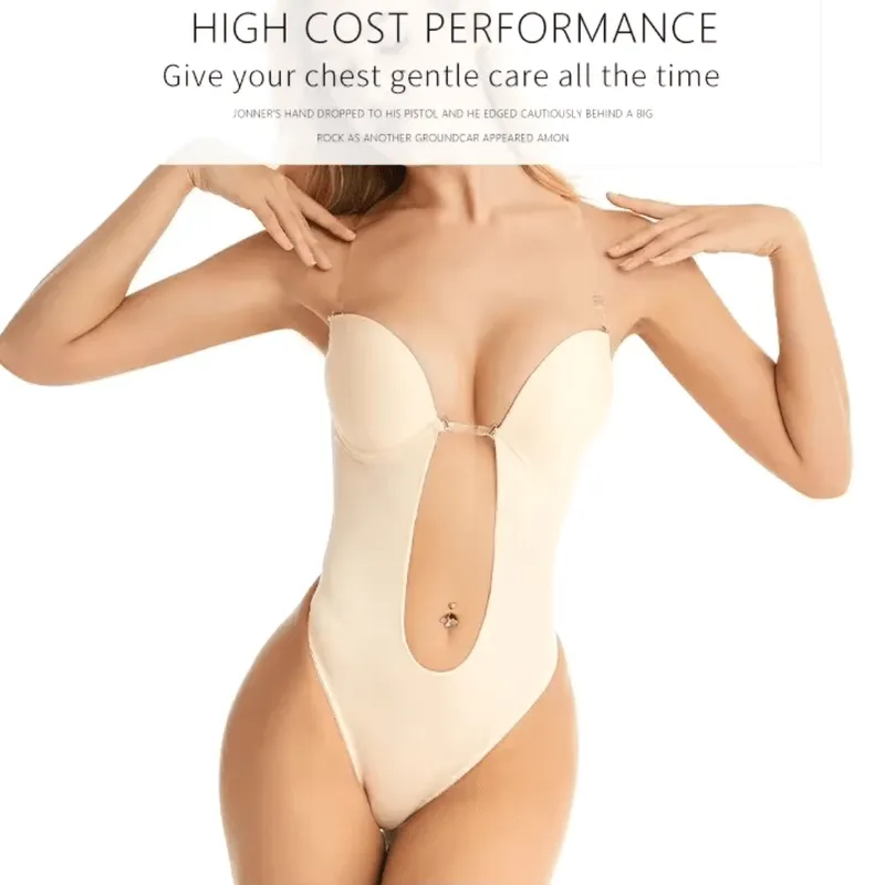 Mason | Invisible Plunge Bodysuit for Women – Padded Backless Shapewear