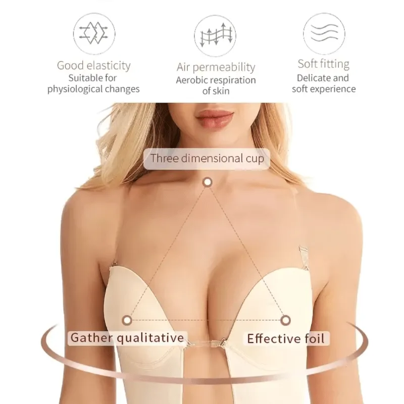 Mason | Invisible Plunge Bodysuit for Women – Padded Backless Shapewear