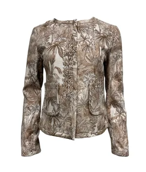 Max Mara Women's Pink Tibet Floral Pattern Jacket NWT