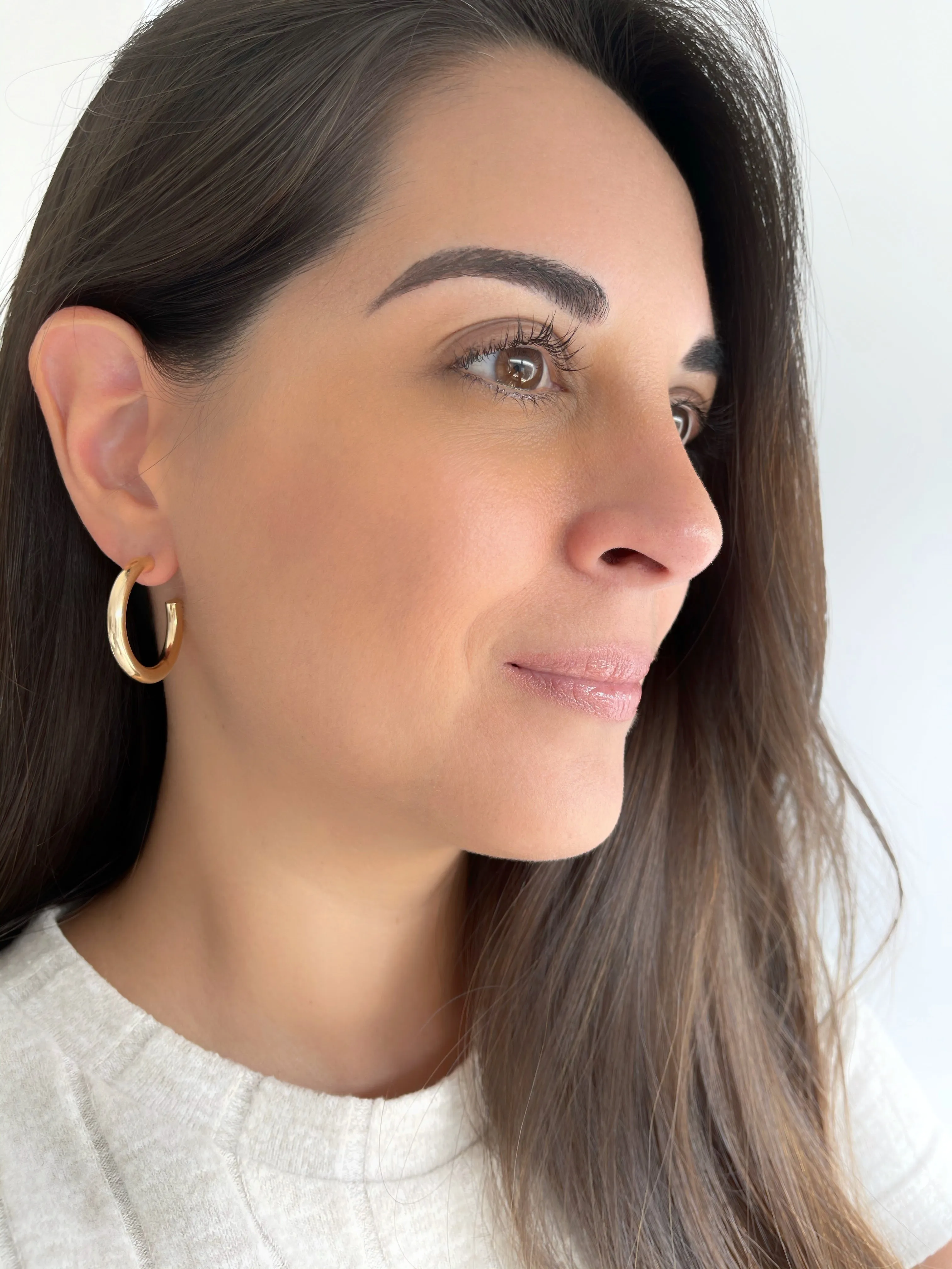MEDIUM HOOP/GOLD