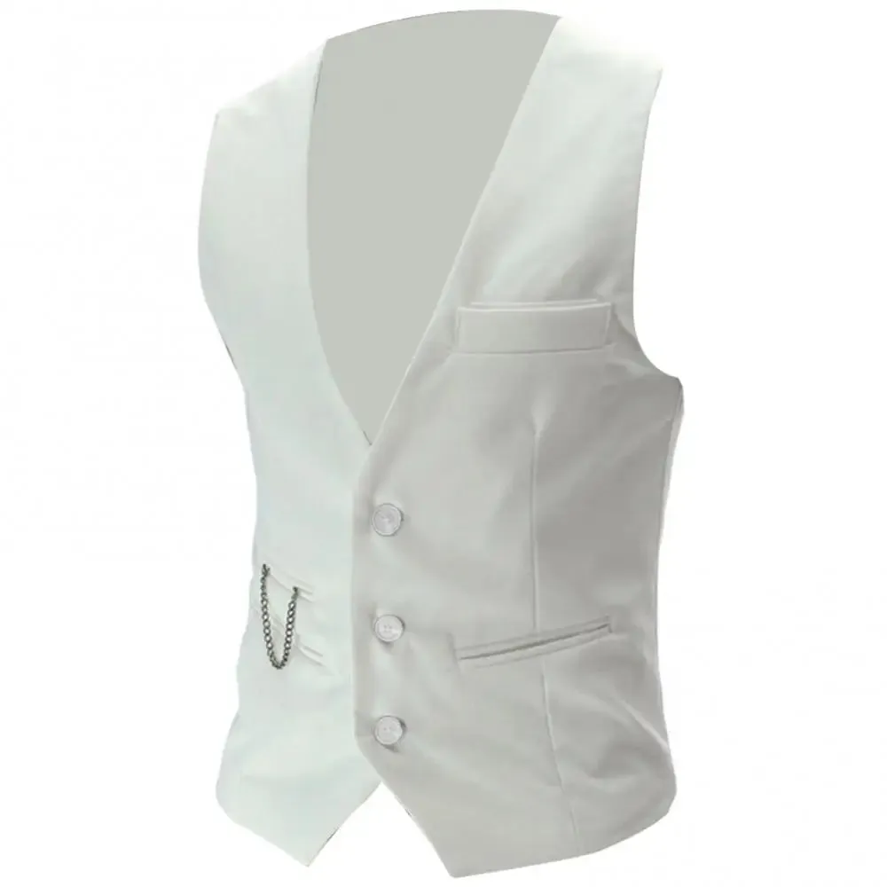 Men Blazer Waistcoat Casual Classic Suit Vest Business Formal Dress Sleeveless Jacket Vest Wedding Groom Attendant Suits Vest